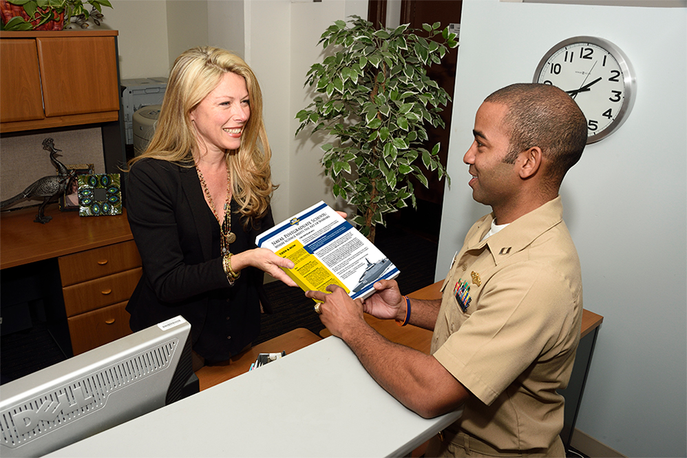 Naval Postgraduate School student at Registrar's Office